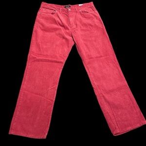 Grayers Men’s Rhubarb Red 36x30 Five Pocket Corduroy Straight Leg Pants in EUC